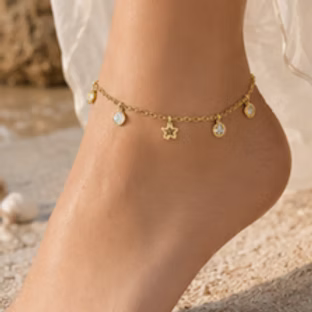 Golden Daisy Anklet