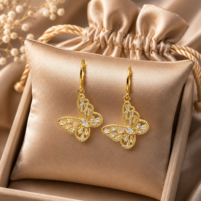 Aurora Butterfly Crystal Earrings