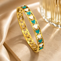 Amour Enamel Heart Bangle