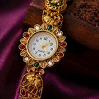 Noor Heritage Kundan Watch Bracelet