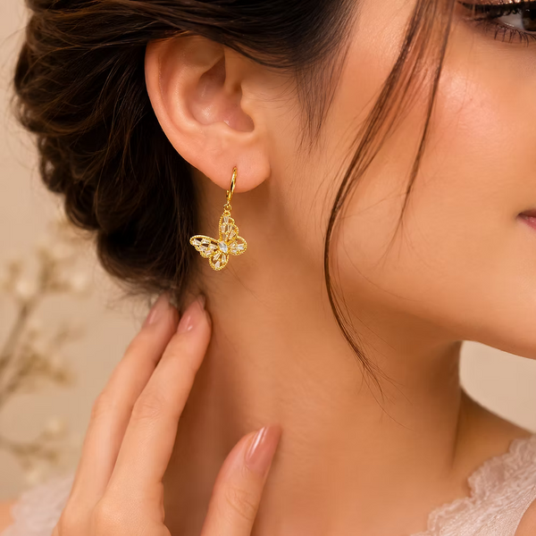 Aurora Butterfly Crystal Earrings - 2