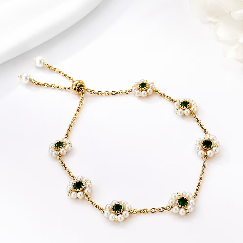 Emerald Fleur Bracelet